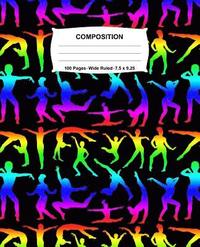 bokomslag Composition Notebook: Gymnastics Rainbow Neon Notebook Wide Ruled 100 Pages 7.5 x 9.25