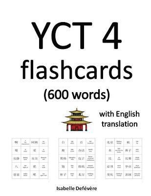 bokomslag YCT 4 flashcards (600 words) with English translation