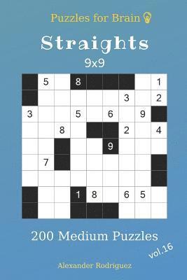 bokomslag Puzzles for Brain - Straights 200 Medium Puzzles 9x9 vol.16
