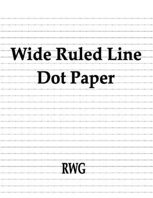 bokomslag Wide Ruled Line Dot Paper