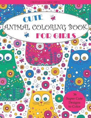 bokomslag Cute Animal Coloring Book for Girls
