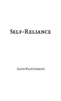 bokomslag Self-Reliance