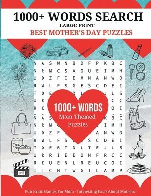 1000+ Words Search Large Print - Best Mother's Day Puzzles 1