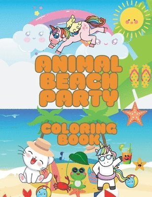 Animal Beach Party Coloring Book 1