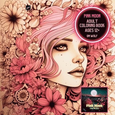 Pink Moon Adult Coloring Book 1