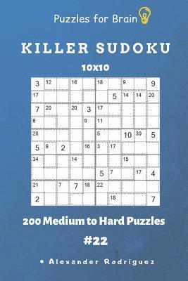 Puzzles for Brain - Killer Sudoku 200 Medium to Hard Puzzles 10x10 Vol.22 1