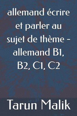 bokomslag Allemand  Crire Et Parler Au Sujet De Th
