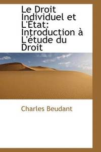 bokomslag Le Droit Individuel et L'tat