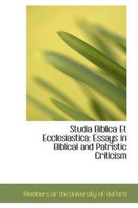 bokomslag Studia Biblica Et Ecclesiastica
