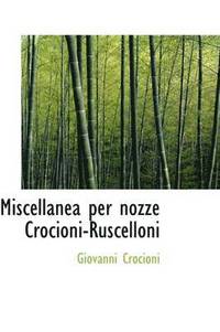 bokomslag Miscellanea Per Nozze Crocioni-Ruscelloni