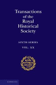 Ian W. Archer - Transactions of the Royal Historical Society: Volume 20, Inbunden