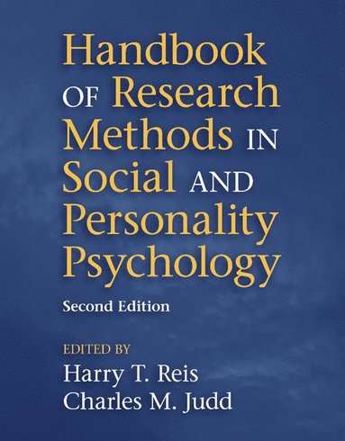 bokomslag Handbook of Research Methods in Social and Personality Psychology