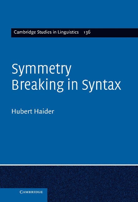 Hubert Haider - Symmetry Breaking in Syntax, Inbunden