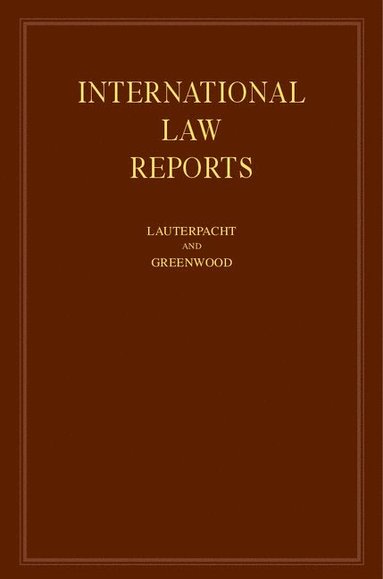 bokomslag International Law Reports: Volume 149