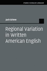 bokomslag Regional Variation in Written American English