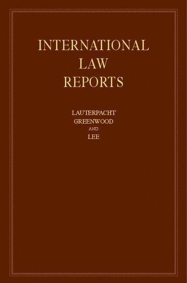 bokomslag International Law Reports