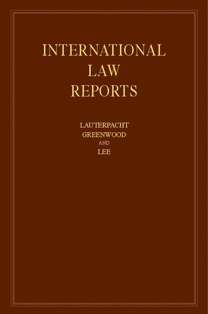 International Law Reports: Volume 153 1