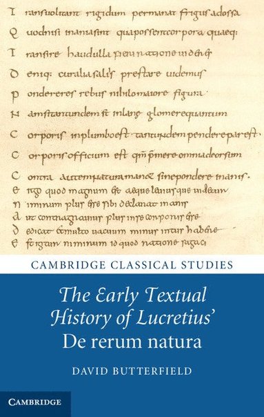 bokomslag The Early Textual History of Lucretius' De rerum natura