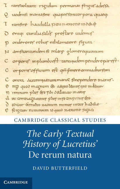 The Early Textual History of Lucretius' De rerum natura 1