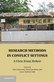 Research Methods in Conflict Settings 1