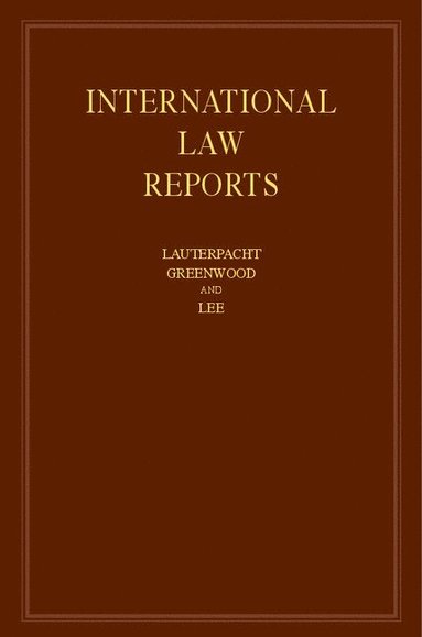 bokomslag International Law Reports: Volume 164