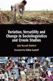 bokomslag Variation, Versatility and Change in Sociolinguistics and Creole Studies