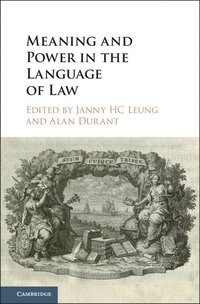 bokomslag Meaning and Power in the Language of Law