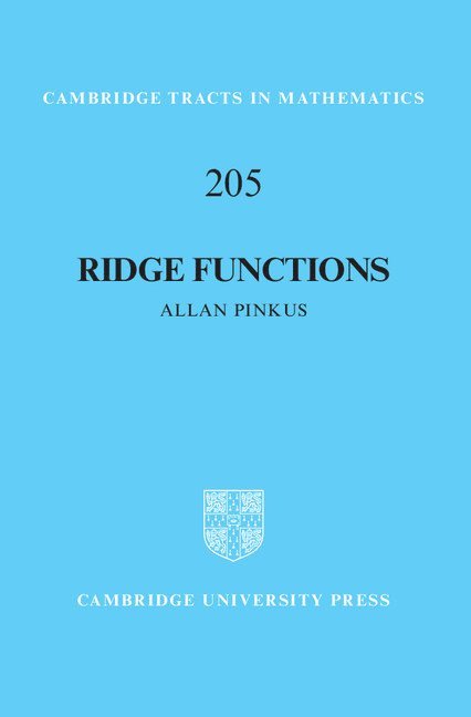 Haifa) Pinkus, Allan (Technion - Israel Institute of Technology, Allan Pinkus - Ridge Functions, Inbunden
