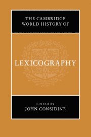 bokomslag Cambridge World History of Lexicography
