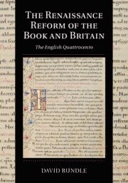 The Renaissance Reform of the Book and Britain 1