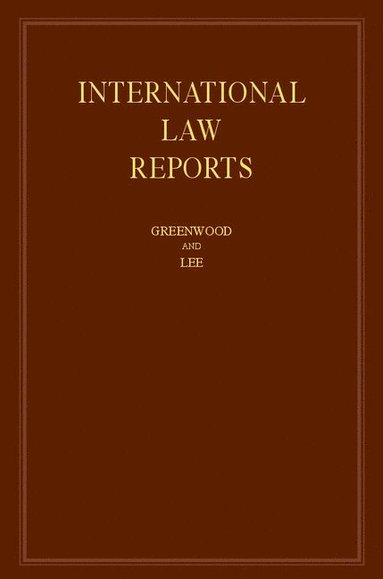 bokomslag International Law Reports: Volume 169