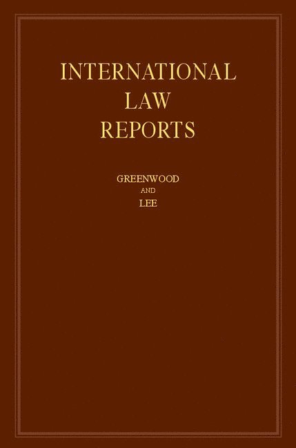 International Law Reports: Volume 169
