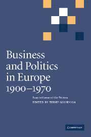 Business and Politics in Europe, 1900-1970 1