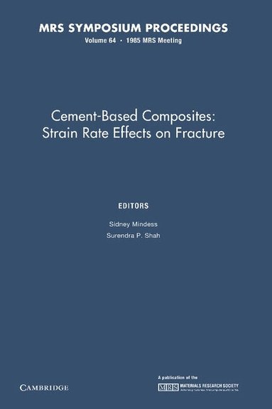 Sidney Mindess, Surendra P. Shah - Cement-Based Composites: Volume 64, Häftad