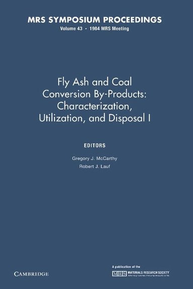 Gregory J. McCarthy, Robert J. Lauf - Fly Ash and Coal Conversion By-Products: Characterization, Utilization, and Disposal I: Volume 43, Häftad