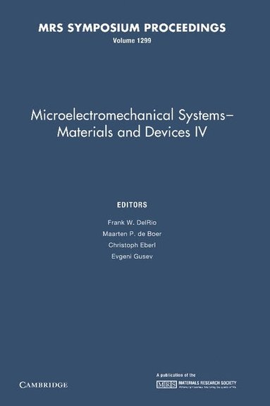 bokomslag Microelectromechanical Systems - Materials and Devices IV: Volume 1299