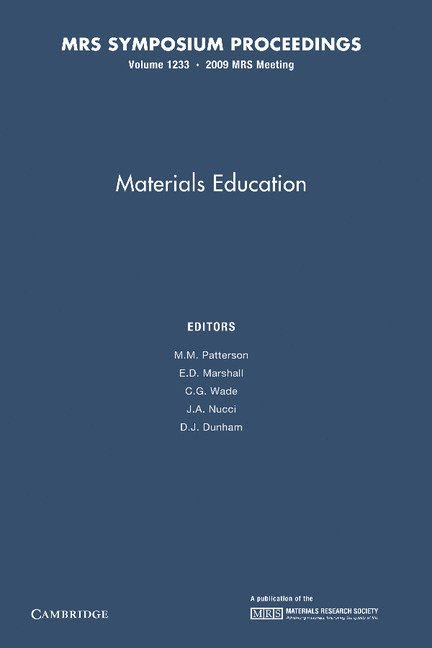 Materials Education: Volume 1233 1