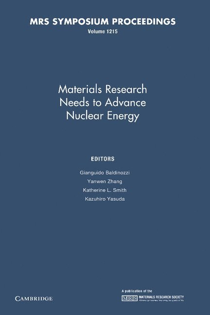 Gianguido Baldinozzi, Yanwen Zhang, Katherine L. Smith, Kazuhiro Yasuda, Japan) Yasuda, Kazuhiro (Kyushu University - Materials Research Needs to Advance Nuclear Energy: Volume 1215, Häftad