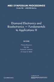 bokomslag Diamond Electronics and Bioelectronics - Fundamentals to Applications III: Volume 1203