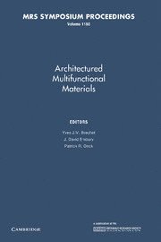 bokomslag Architectured Multifunctional Materials: Volume 1188