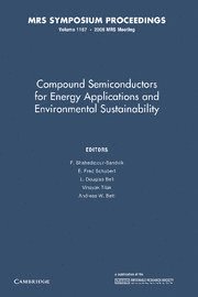 bokomslag Compound Semiconductors for Energy Applications and Environmental Sustainability: Volume 1167