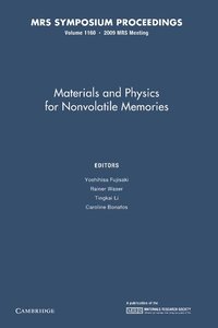 bokomslag Materials and Physics for Nonvolatile Memories: Volume 1160