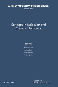 bokomslag Concepts in Molecular and Organic Electronics: Volume 1154