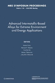 bokomslag Advanced Intermetallic-Based Alloys for Extreme Environment and Energy Applications: Volume 1128