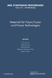 bokomslag Materials for Future Fusion and Fission Technologies: Volume 1125