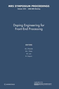 bokomslag Doping Engineering for Front-End Processing: Volume 1070
