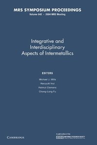 bokomslag Intergrative and Inerdisciplinary Aspects of Intermetallics: Volume 842