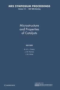 bokomslag Microstructure and Properties of Catalysts: Volume 111