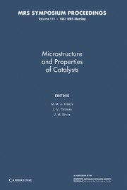 Microstructure and Properties of Catalysts: Volume 111 1