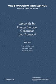 bokomslag Materials for Energy Storage, Generation and Transport: Volume 730